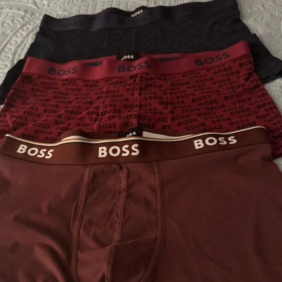 Boss Men's Boxer Briefs - dark blue, red, and brown - Picture 1 of 9